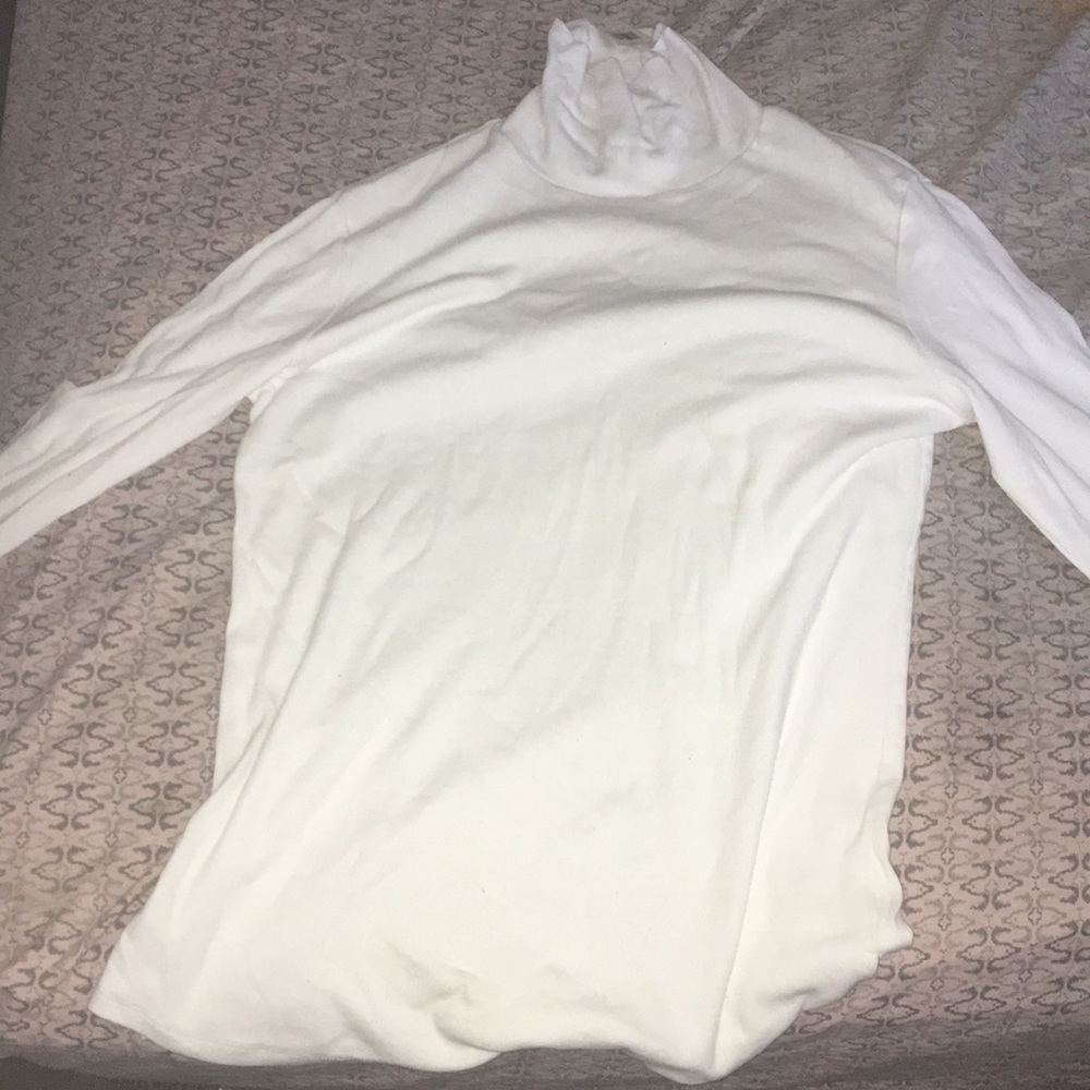 White turtle neck